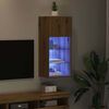 vidaXL Meuble TV mural Montage mural Ch&ecirc;ne artisanal 40,5 x 30 x 90 cm
