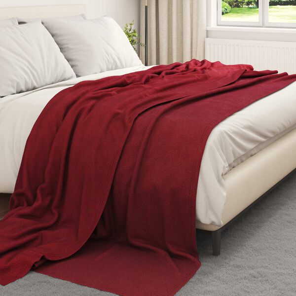 vidaXL Couvertures &agrave; jeter 6 pcs Rouge Bordeaux 270 x 240 cm Toison