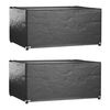 vidaXL Housses salon de jardin2pcs 8&oelig;illets 180x135x80cm rectangulaire