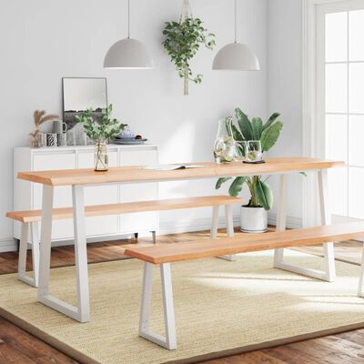 vidaXL Dessus de table bois massif traité bordure assortie