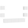 vidaXL Ensemble de meubles TV 7 pcs Blanc Bois d'ing&eacute;nierie