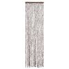vidaXL Rideau anti-mouches taupe et blanc 56x200 cm chenille