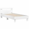 vidaXL Cadre de lit sans matelas avec t&ecirc;te de lit blanc 75x190 cm
