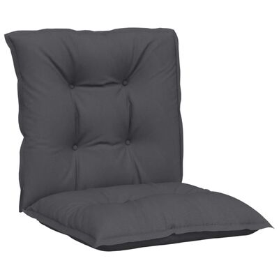 vidaXL Coussins de chaise de jardin à dossier bas lot de 4 anthracite