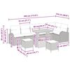 vidaXL Ensemble de canap&eacute; de jardin 9 pcs Beige et Gris clair