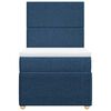 vidaXL Sommier &agrave; lattes de lit avec matelas Bleu 90x190 cm Tissu