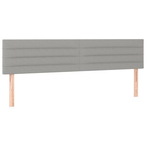 vidaXL T&ecirc;tes de lit Gris clair 160x5x78/88 cm Tissu