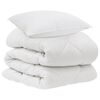 vidaXL Couette avec oreiller 2 pi&egrave;ces Blanc Microfibre