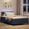 vidaXL Lit &agrave; ressort LED avec matelas Gris fonc&eacute; 120 x 200 cm Velours