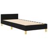 vidaXL Cadre de lit avec t&ecirc;te de lit Noir 100 x 200 cm tissu