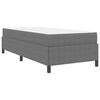 vidaXL Cadre de lit avec matelas Gris clair 100 x 200 cm tissu