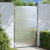 vidaXL Porte de Jardin Argenté 100 x 150 cm Acier inoxydable