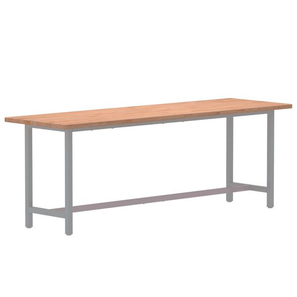 vidaXL Dessus de bureau 180x55x2,5 cm bois massif de h&ecirc;tre