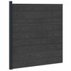 vidaXL Ensemble de Cl&ocirc;ture 175 x 186 cm WPC et Aluminium Noir