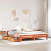 vidaXL Cadre de lit sans matelas cire marron 200x200cm bois pin massif