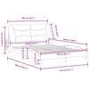 vidaXL Cadre de lit sans matelas Hvar noir et blanc 140x190 cm similicuir