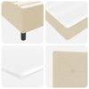 vidaXL Lit &agrave; ressorts avec matelas Cr&egrave;me 200 x 100 cm tissu