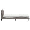 vidaXL Lit avec matelas Hanko taupe 90x190 cm tissu