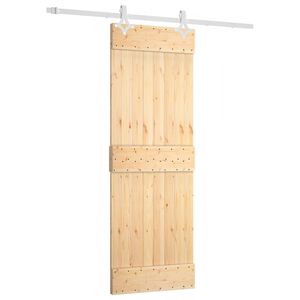vidaXL Porte coulissante Naturel et Blanc 70 x 210 cm
