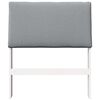 vidaXL T&ecirc;te de lit capitonn&eacute;e Gris clair 80 cm Pin massif