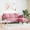 vidaXL Ensemble de Canap&eacute;s Rose poussi&eacute;reux 173 x 131 x 67 cm Velours
