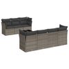 vidaXL Salon de jardin 8 pcs avec coussins gris r&eacute;sine tress&eacute;e