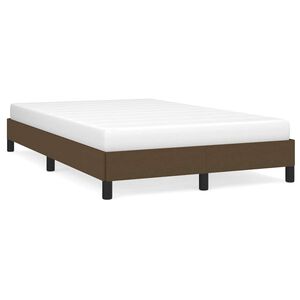 vidaXL Cadre de lit sans matelas marron fonc&eacute; 120x200 cm tissu