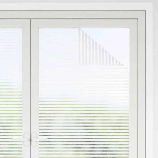 vidaXL Film pour vitres Rayures givr&eacute;es 45 x 2000 cm PVC