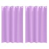vidaXL Rideaux occultants avec anneaux 2 pc Violet 175 x 140 cm