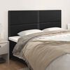 vidaXL T&ecirc;te de lit Noir 180x5x118/128 cm Similicuir