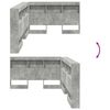 vidaXL T&ecirc;te de lit de rangement Gris b&eacute;ton 120 cm Bois d'ing&eacute;nierie
