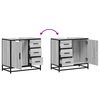 vidaXL Armoire de lavabo de salle de bain sonoma gris 65x33x60 cm
