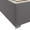 vidaXL Cadre de lit avec matelas Gris 140 x 200 cm tissu