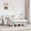 vidaXL Lit biblioth&egrave;que sans matelas blanc 120x190 cm bois massif