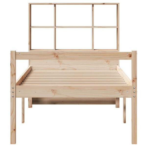 vidaXL Lit biblioth&egrave;que sans matelas 90x200 cm bois de pin massif