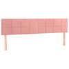 vidaXL Sommier &agrave; lattes de lit avec matelas Rose 160x200 cm Velours