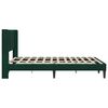 vidaXL Cadre de lit avec t&ecirc;te de lit Vert fonc&eacute; 120 x 190 cm Velours
