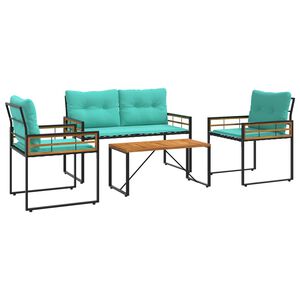 vidaXL Ensemble de meubles d'ext&eacute;rieur 4 pc Turquoise