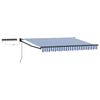 vidaXL Auvent r&eacute;tractable &eacute;lectrique Bleu, Blanc, Anthracite 2,5 x 2 m