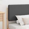 vidaXL Cadre de lit avec t&ecirc;te de lit rembourr&eacute;e Gris fonc&eacute; 80 x 200 cm