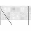 vidaXL Poteau de cl&ocirc;ture. Gris 25 x 1,4 m (maille 60 x 60 mm)