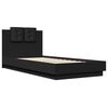 vidaXL Cadre de lit sans matelas noir 90x200 cm