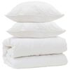 vidaXL Couette avec Oreillers avec oreiller 3 pi&egrave;ces Blanc Microfibre