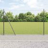 vidaXL Cl&ocirc;ture avec poteau Gris 1,5 x 10 m Acier et PVC