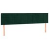 vidaXL T&ecirc;te de lit &agrave; LED Vert fonc&eacute; 180x5x78/88 cm Velours