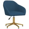 vidaXL Chaises pivotantes &agrave; manger lot de 2 bleu velours