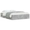 vidaXL Cadre de lit avec tiroirs sans matelas gris b&eacute;ton 120x190 cm