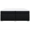 vidaXL Sommier &agrave; lattes de lit avec matelas Noir 200x200 cm Tissu