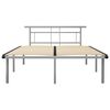 vidaXL Cadre de lit sans matelas gris m&eacute;tal 140x200 cm