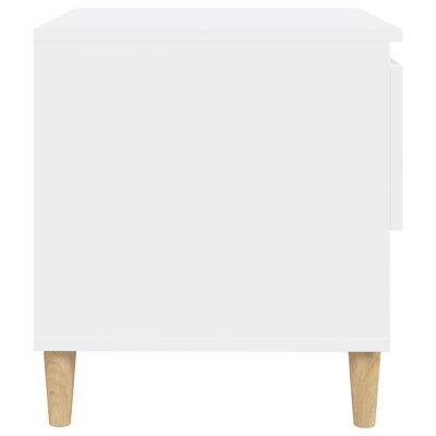 vidaXL Tables de chevet 2 pcs Blanc 50x46x50 cm Bois d’ingénierie